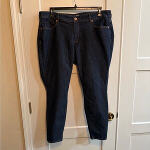 LOFT Women's Deep Indigo Skinny Jeans